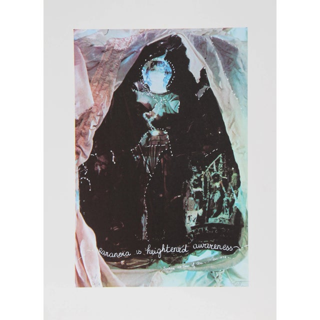 1970s "Paranoia Is Heightened Awareness" Lithograph by Colette Justine For Sale - Image 4 of 4