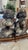 Gray Marble Chinese Foo Dogs, Temple Lions 6” Tall. Each Foo Dog is carved from single pieces of gray marble, with...
