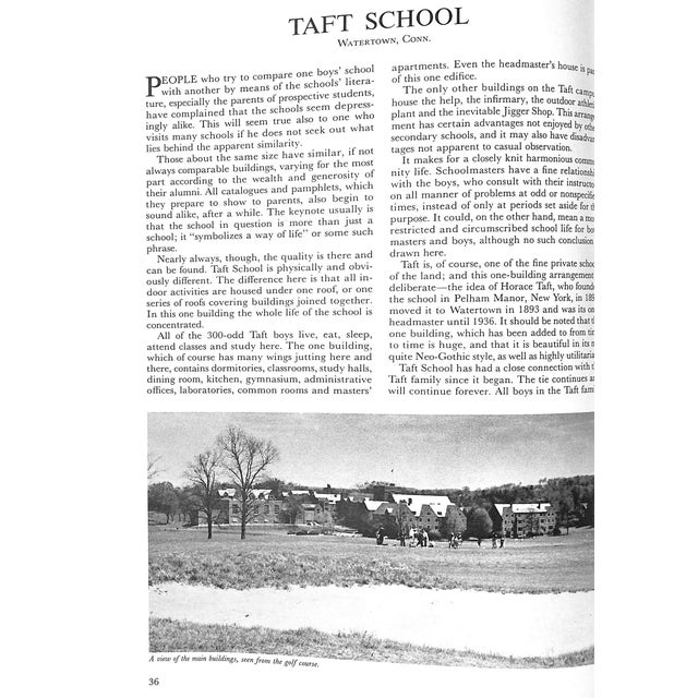 "Prep Schools: Profiles of More Than Fifty American Schools" 1961 Laney, Al For Sale - Image 13 of 13