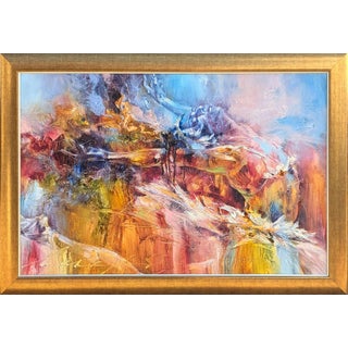 Andrew Manaylo "Impulse" Contemporary Colorful Painting of an Abstract Dancing Female Ballerina, 2012 For Sale