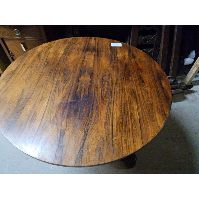 Large Antique English Regency Rosewood Tilt Top Table With Gilt Trimming C1840 For Sale - Image 18 of 18