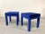 A great pair of royal blue velvet parsons stools designed in the style of Milo Baughman. These are perfect for for a room...