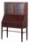 Vintage Mahogany Secretaire with Display Cabinet by Kai Winding for P. Jeppesen, 1950s For Sale