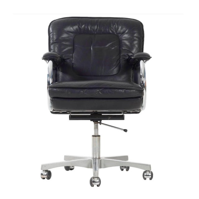 1970s Vintage Mariani Leather Desk Chair For Sale - Image 10 of 10