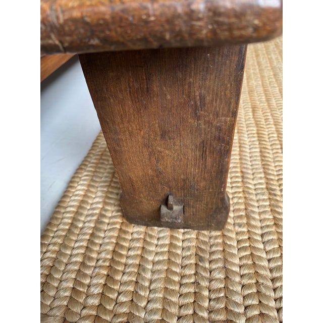 Early 20th Century Rustic Wooden Bench, France For Sale - Image 12 of 13