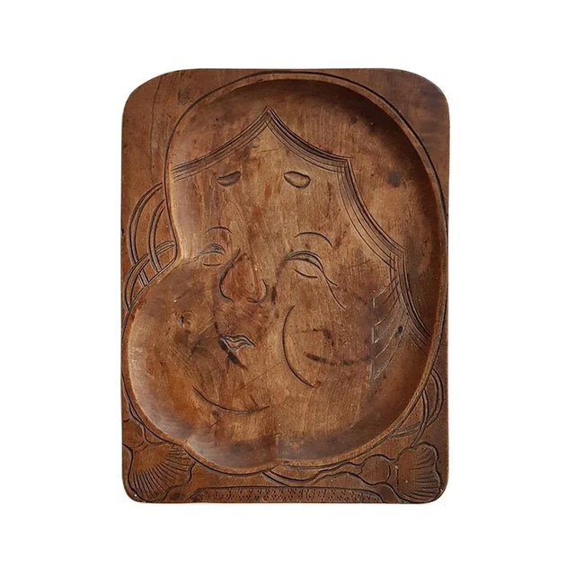 Antique Japanese Tochigi Folk Art Wood Tray For Sale - Image 6 of 6