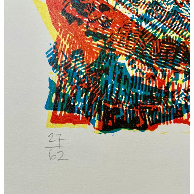 Op Art Pol Bury, Architecture Kinetic Statue of Liberty Op Art Screen Print Lithograph Pol Bury, 1966 For Sale - Image 3 of 7