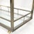 Brass finish glass shelves 3 tier serving bar serving cart w/ Gallery MINT!.