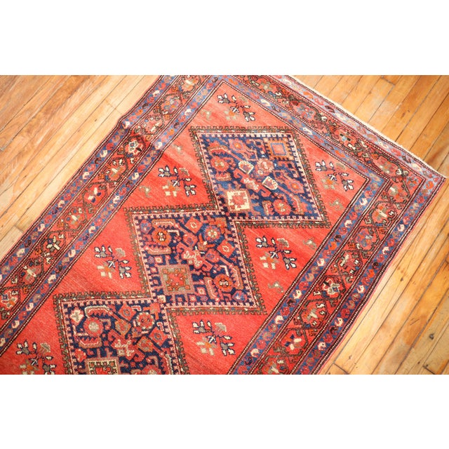 Antique Geometric Persian Malayer Runner - 3'5" x 16'9" For Sale - Image 4 of 11