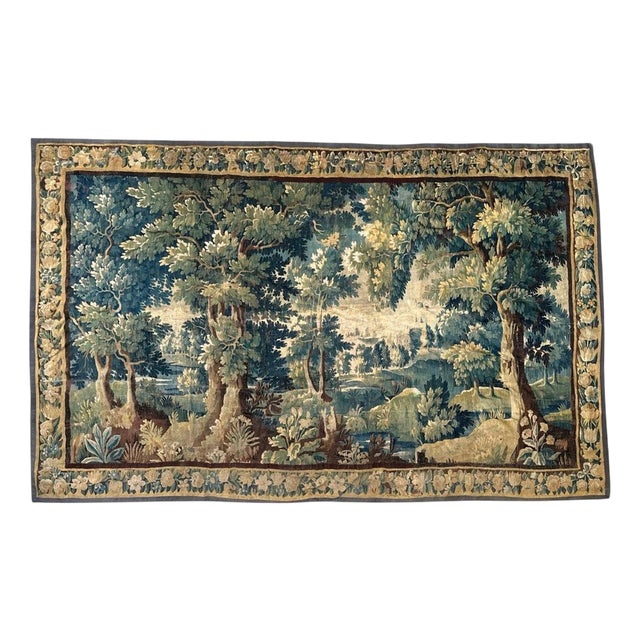 Large French Aubusson Tapestry, 1700s For Sale
