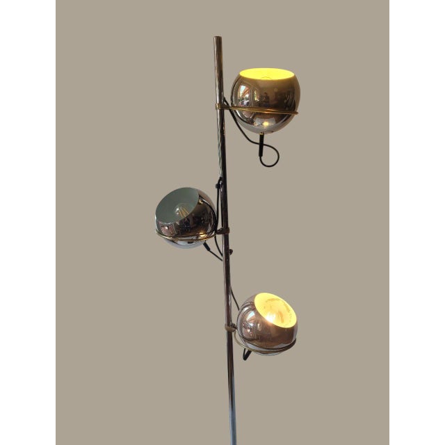 Metal Space Age Eyeball Floor Lamp in Chrome, 1970s For Sale - Image 7 of 18