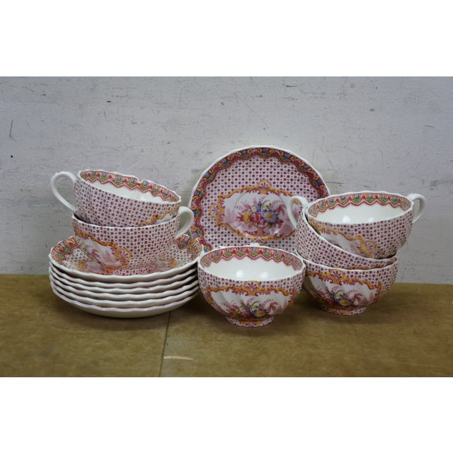 1920s 1920s Victorian Copeland Spode Polychrome Transferware Dinner Service for 8 - 74 PCS For Sale - Image 5 of 18