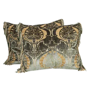 Traditional Luigi Bevilacqua Silk Velvet Pillows - a Pair