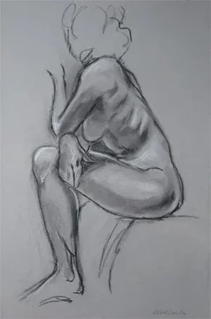 Kathleen Ney Original Charcoal Drawing