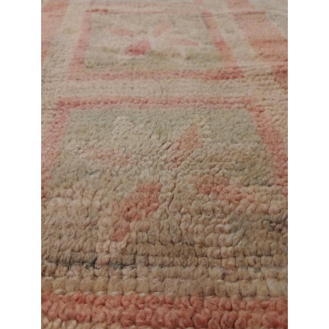 Early 20th Century Antique Oushak Carpet, Handmade Oriental Rug, Pink Rug, Taupe, Cream, Gray For Sale - Image 5 of 18