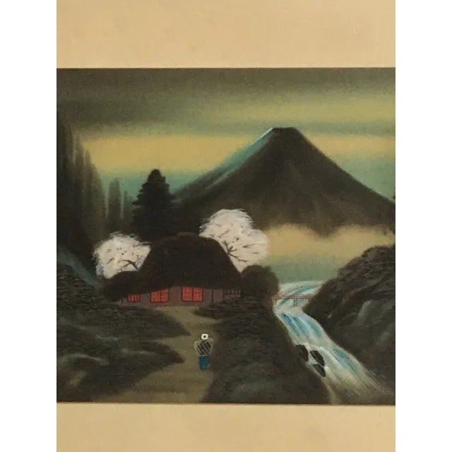 Paint 1940s Japanese Folk Art Gouache and Acrylic Paintings, Framed - Set of 3 For Sale - Image 7 of 12