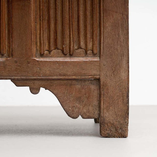 Antique Gothic Chest in Wood For Sale - Image 5 of 18