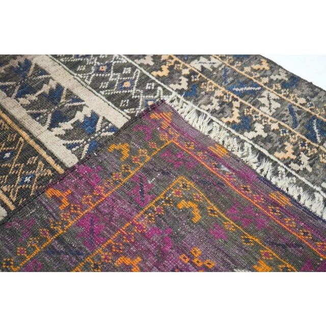 Vintage Balouch Rug 3'3'' x 4'8'' For Sale - Image 9 of 9