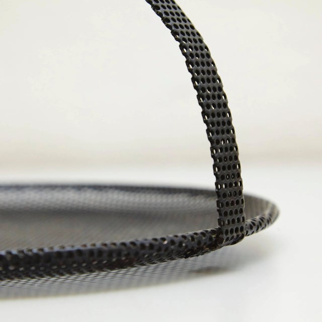 Black Enameled Metal Plate by Mathieu Matégot for Artimeta, 1950s For Sale - Image 8 of 9