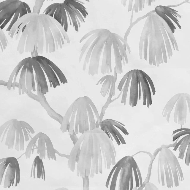 Schumacher Schumacher X David Kaihoi Weeping Pine Wallpaper in Slate For Sale - Image 4 of 5