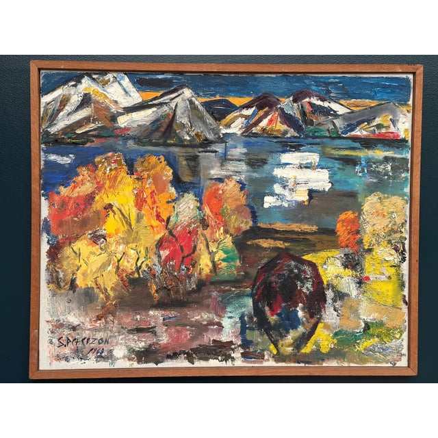 S. Pctcizon, Abstract Landscape, 1963, Oil on Canvas, Framed For Sale - Image 8 of 18