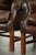 Large English Dark Cognac-colored Cowhide Leather Wing Armchairs, Set of 2 For Sale - Image 13 of 14