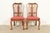 Baker Furniture Style Queen Anne Solid Walnut Side Chairs or Dining Chairs, Pair For Sale - Image 14 of 14