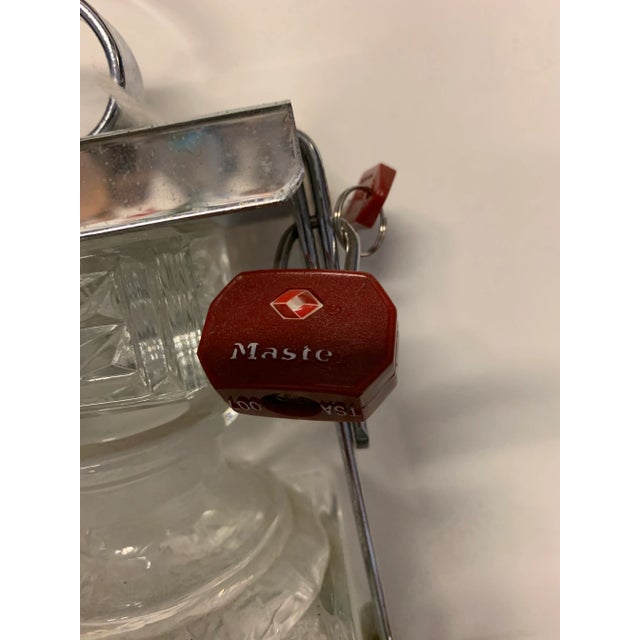 Silver Mid-Century Liquor Locker Decanter Set, 3 Pcs For Sale - Image 8 of 11