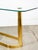Mid Century Modern Console Table Entry Sofa Metal Brass Glass Vintage Floating For Sale In Sacramento - Image 6 of 12