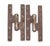 Vintage steel left swing olive door hinges, painted brown. The original mounting screws are not available. Good condition...