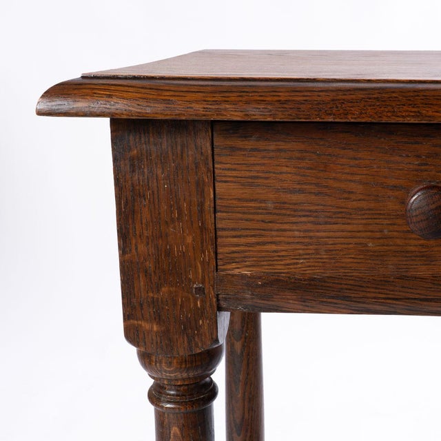 Modern 1920s Wallace Nutting Oak Stand For Sale - Image 3 of 12