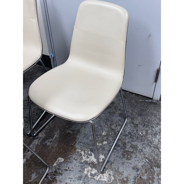 Rodolfo Dordoni for Matteograssi 2Leather Seat Dining Chairs, Set of Six For Sale - Image 10 of 12