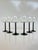 Glass Vintage Black Stem Wine Glasses-Set of Six-Made in France For Sale - Image 7 of 9