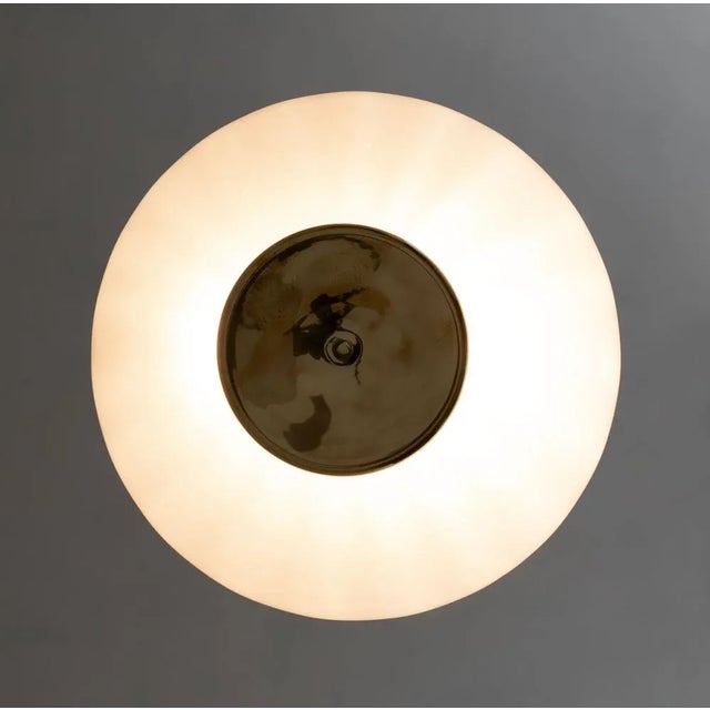 Mid-Century Modern Murano Glass and Brass Ceiling Light, 1970s For Sale - Image 6 of 8