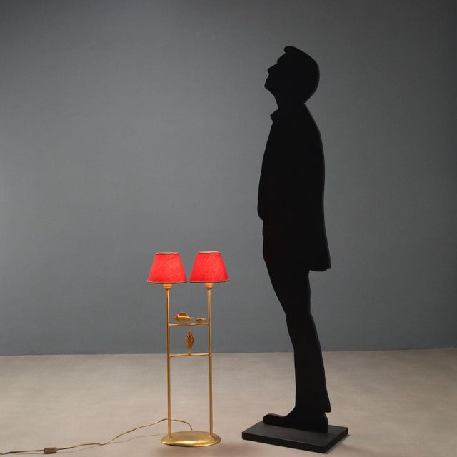 Gilded Bronze Sculpture Lamp For Sale - Image 3 of 9