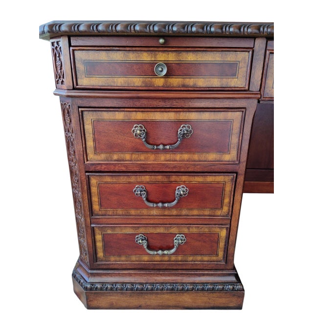 Restored Legacy Classic Furniture Traditional Mahogany Executive Desk & Bookcase Set - 2 Pieces For Sale - Image 9 of 18
