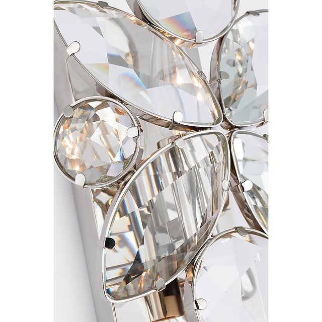 Visual Comfort kate spade new york for Visual Comfort Signature Lloyd 26" Sconce in Polished Nickel with Crystal For Sale - Image 4 of 7