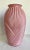 Vintage Postmodern Deco Ribbed Pink Glass Vase For Sale In Los Angeles - Image 6 of 10