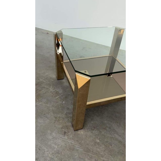Brass and Glass Coffee Tables from Belgo Chrom, Belgium, 1970s, Set of 2 For Sale - Image 10 of 11