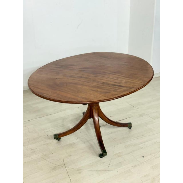 Mahogany Dining Table with Brass Legs For Sale - Image 6 of 12