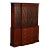Henkel Harris Georgian Style Inlaid Mahogany Breakfront Bookcase For Sale