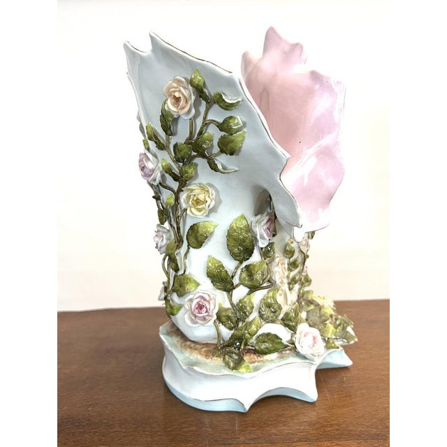 Ceramic Large Art Nouveau Vase in German Slip For Sale - Image 7 of 13