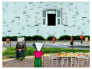 Chiara Santoro, Delivery City, Digital Collage, 2021