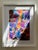 Coloured abstract lithograph by Kári Svensson. Signed in pencil and numbered 129/300. Presented in a white-painted pine...