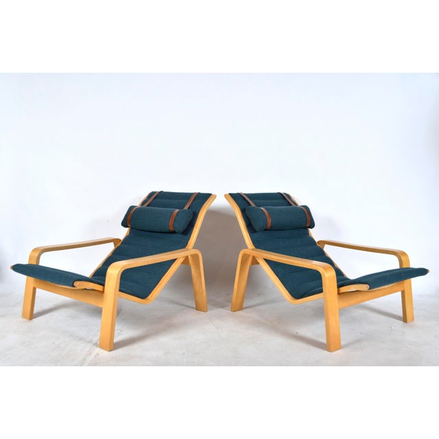 1960s Mid-Century Modern Pulkka Lounge Chairs by Ilmari Lappalainen for Asko, Finland, 1960s, Set of 2 For Sale - Image 5 of 18