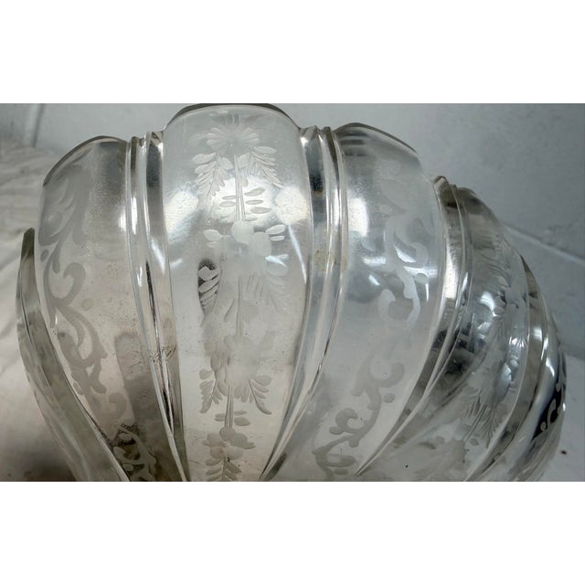 Antique 1800's Georg Roth & Co. Hanau German Sterling Silver Cut Glass Swan Bowl For Sale - Image 9 of 16