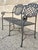 Tuscan Mediterranean Style Cast Aluminum Garden Patio Settee Loveseat Bench For Sale In Philadelphia - Image 6 of 9