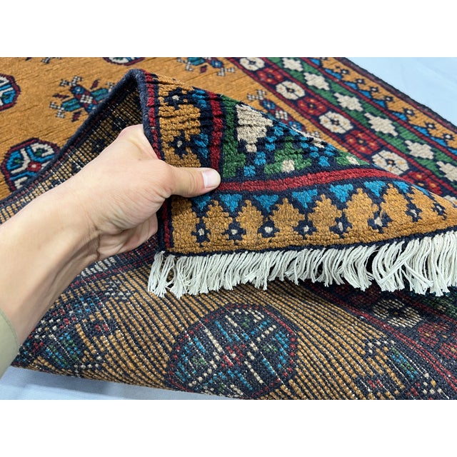 Terracotta Brown Tribal Geometric Gul Runner Rug, 2'9" X 9'5" For Sale - Image 9 of 12