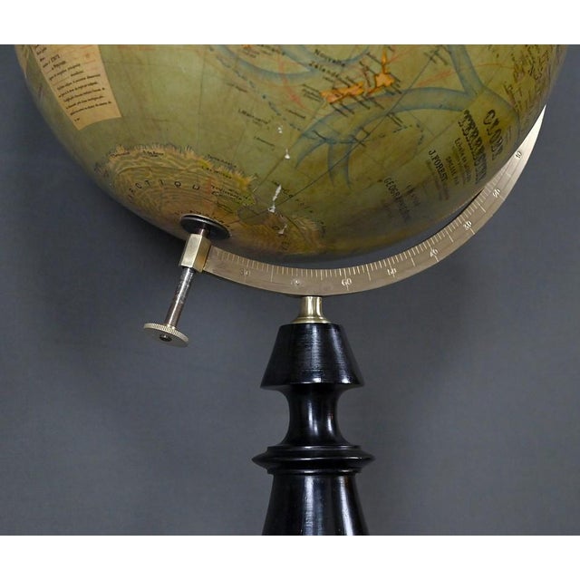 Black Late 19th Century Globe from J. Forest, 1890s For Sale - Image 8 of 18
