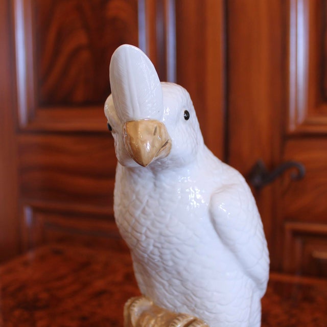 Chinese Export Porcelain Cockatoos - A Pair For Sale - Image 4 of 14